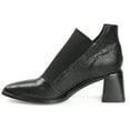 thumbnail image 2 of Journee Signature Womens Genuine Leather Stylla Square Toe Stacked Ankle Booties, 2 of 8