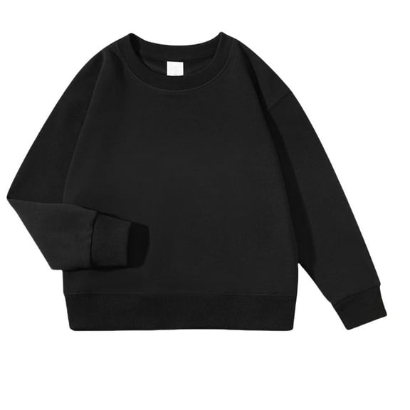 Ruyang Kids Sweatshirts Fall Crew Neck Casual Pullover Sweatshirts Long Sleeve Plain Cotton Boys Girls Tops Clothes Soft Comfy