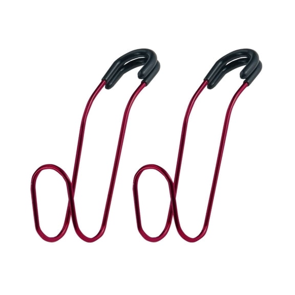 High Road Metal Car Headrest Hooks - Set of 2 Red Heavy Duty Large Hooks for the Front Seat, Back Seat and Trunk for Purse, Grocery Bags and Packs