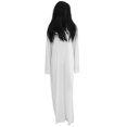 thumbnail image 1 of Halloween Horror Costume Masquerade Cosplay White Clothing and Black Hair Terror Ghost Clothing Set for Women Ladies Haunted House Dress up Props, 1 of 4