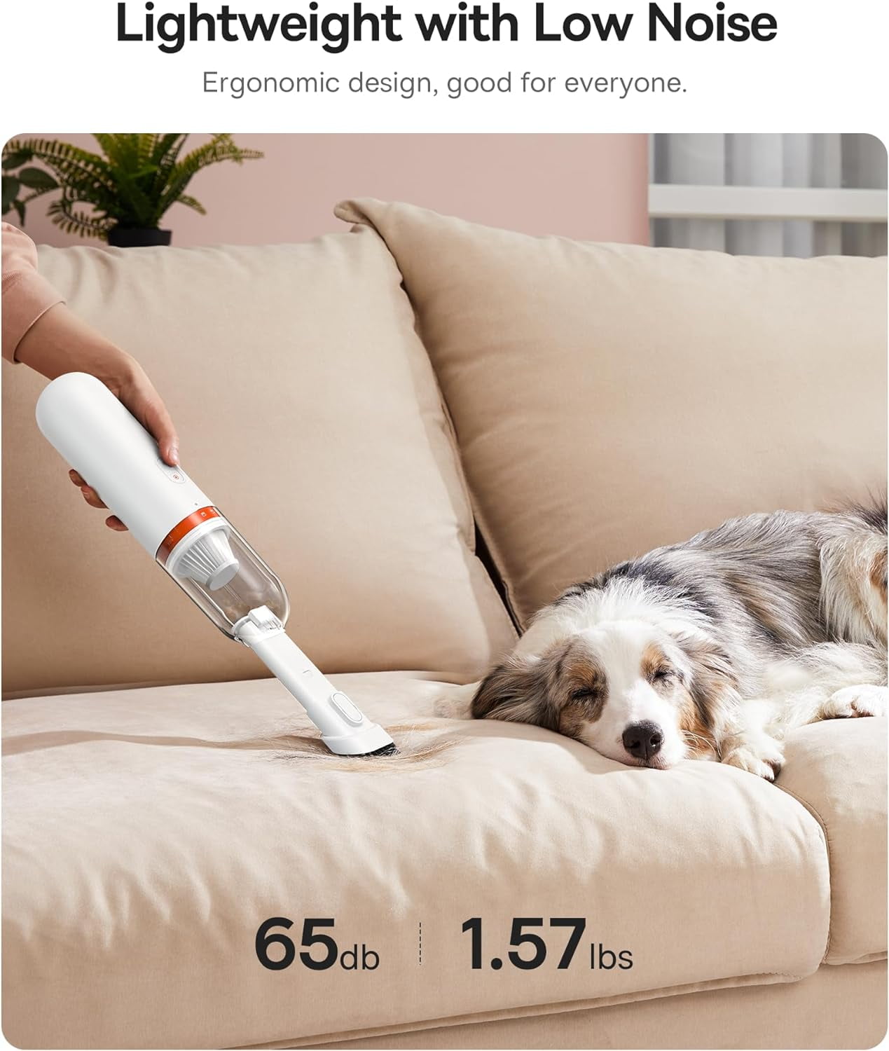 Baseus Handheld Vacuum Cleaner, Car Vacuum Cordless Rechargeable with Ultra Low Noise and 3H Type-C Fast Charging, Mini Portable Hand Held Vacuum Small Dust Buster for Dog Hair,Keyboard,Car