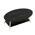 thumbnail image 1 of ViscoLogic Imperial Mid-Century 2-Tier Coffee Table For Living Room, Bedroom (Dark Walnut), 1 of 3