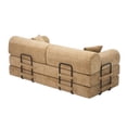 thumbnail image 4 of Leumius 78" Convertible Sleeper Sofa Bed,Folding Mattress Couch with Fixed-Shape Frame,Floor Sofa Lounge Couch for Living Room Bedroom,Ochre, 4 of 7
