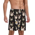 thumbnail image 2 of Kdxio Flowe Rooster Print Mens Sleep Shorts Bottoms Soft Comfy Pajama Wear Pants with Drawstring Pockets, 2 of 7