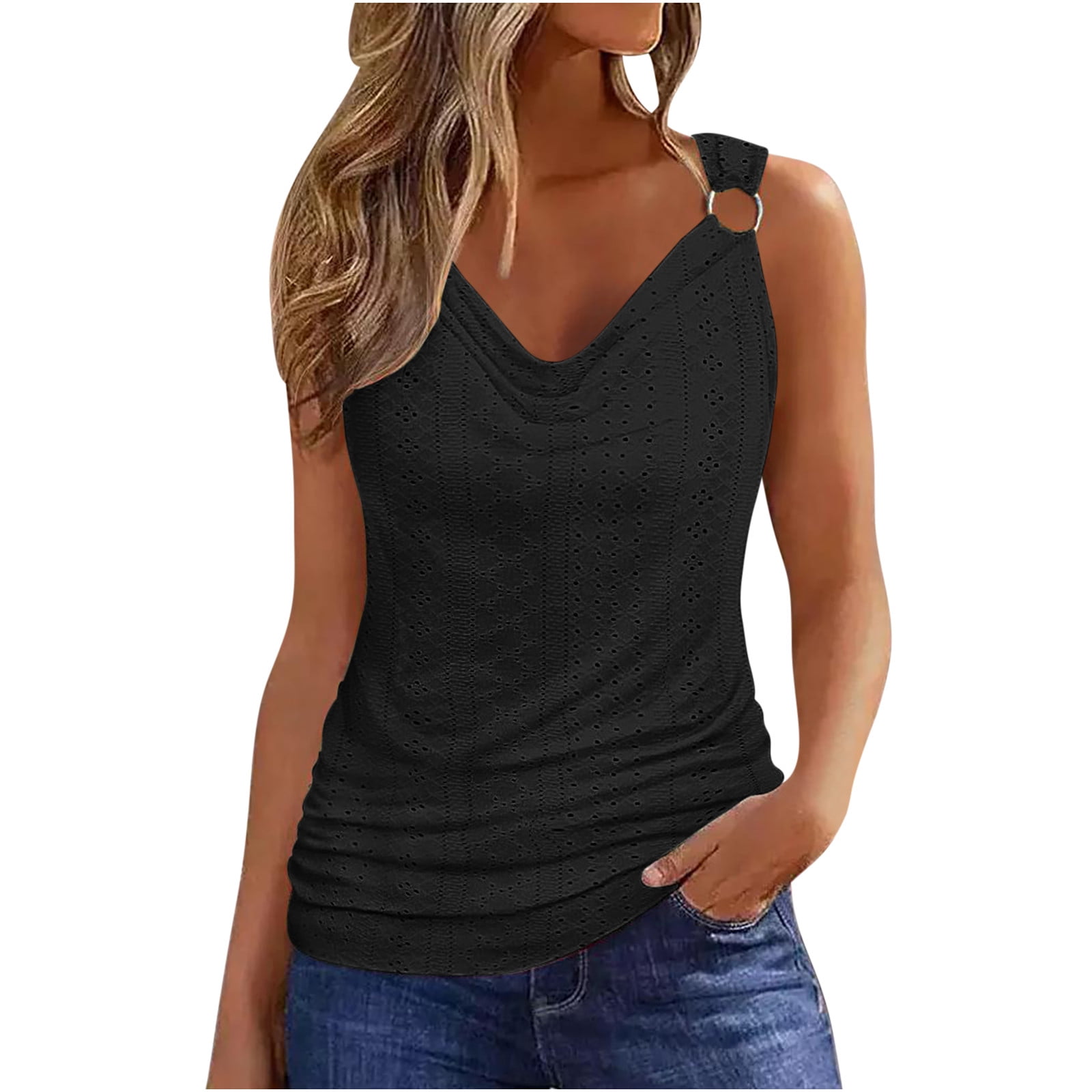 Bowake Sleeveless Tops for Women Dressy Casual Tank Tops Blouses