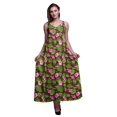 thumbnail image 1 of Bimba Robe Longue en Rayonne Imprimée Florale pour Femmes Chic Bohème Été Maxi Plage-TG, 1 of 4