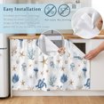 thumbnail image 5 of Blue Brown Coastal Cabinet Curtain 35"Wx35"L,Dustproof Under Sink Skirt with Self Adhesive Tape,Nautical Summer Beach Sea Turtle Cabinet Curtain Cover for Kitchen Sink,Bathroom Vanity,Laundry Room, 5 of 9