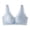 Blue, variant on Front Closure Lace Bra Push Up Wireless Side Smoothing Green 34
