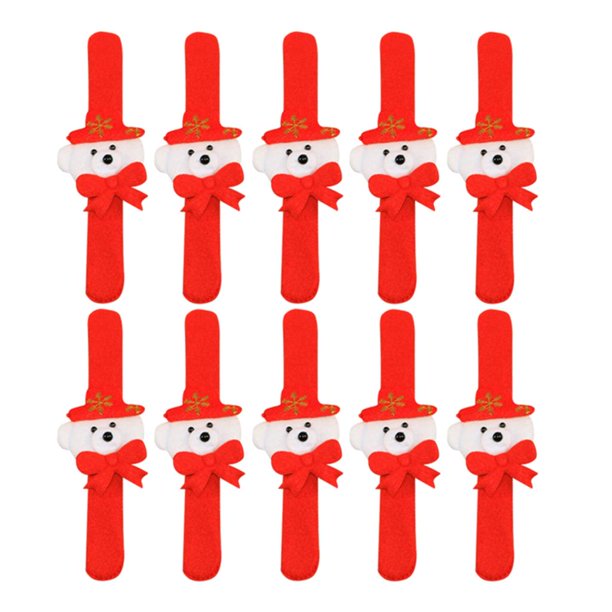 10x Slap Bracelet Brazalete de para niños Favores de fiesta de Tipo F Sunnimix Pulsera de palmada de Navidad