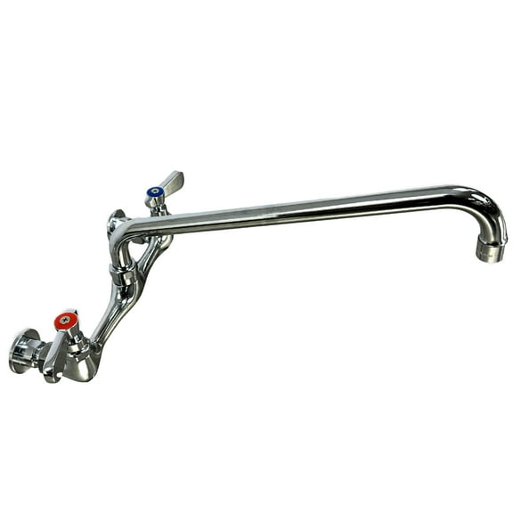 14 in. Heavy-Duty Commercial Kitchen Restaurant Faucet, Splash Mount Faucet with 14 Inch Swing Spout