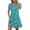 Mint Green#1, variant on Viikei Womens Summer Dress Short Ruffle Sleeve Round Neck Mini Dress,Women's Casual Loose Summer Printed Short Sleeved Dress Blue S