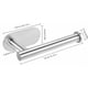 thumbnail image 2 of Portarrollos de papel higiénico adhesivo, diseño moderno, de acero inoxidable, resistente al óxido y al agua, para una fácil instalación sin taladrar, apto para baño o cocina (plata), 2 of 5