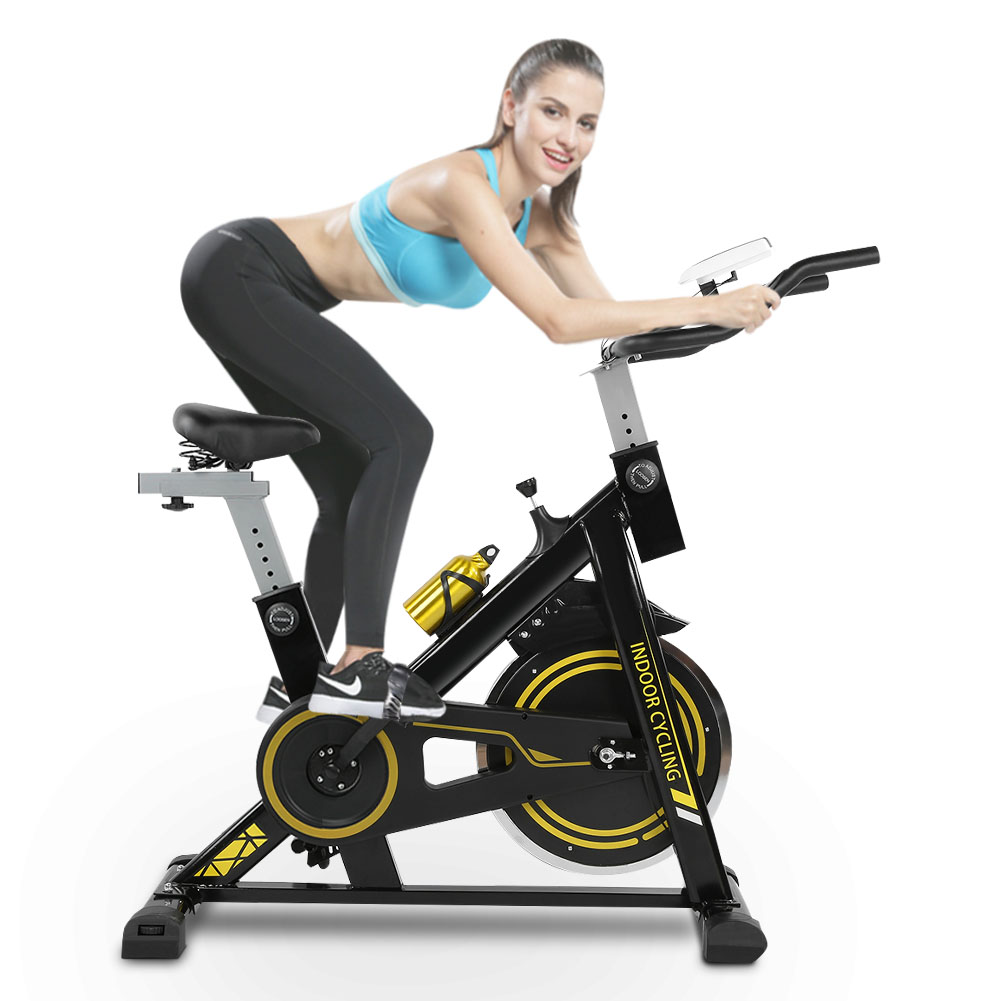 Costway Exercise Bike Stationary Belt Drive Indoor Cycling Bike Gym Home Cardio