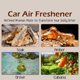 thumbnail image 4 of Wood Car Air Freshener Odor Eliminator for Visor Clip, Long Lasting Scent Diffuser for Truck & SUV, Pack of 4 (Teak, Amber, Cabana, Grove), 2 Clips Included, 4 of 6