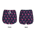 thumbnail image 5 of Picia Cute Flamingo Pattern Women's 2 in 1 Athletic Running Shorts High Waisted Workout Casual Gym Sweat Shorts with Comfy Liner Zipper Pockets-Small, 5 of 9