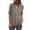 Gray, variant on Plus Size Tops for Women V Neck Chiffon Blouses Half Zip Up Tunic Shirts 3/4 Button Roll Up Long Sleeve T Shirt Casual Work Plain Tees