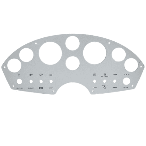 Sea Ray Boat Blank Gauge Panel 1797635 | 27 1/4 x 9 Inch Siver Aluminum