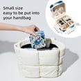 thumbnail image 4 of PhooArto Small Jewellery Box, Blue Splatter Dots Pattern Portable Travel Mini Jewelry Case for Women Leather Ring Organizer, 4 of 5