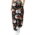 thumbnail image 3 of Christmas Printed Women Sweatpants Active Drawstring Jogger Pants Sports Athletic Trouser, 3 of 6