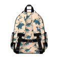 thumbnail image 3 of Dinosaur and Text Beige Pattern Cute School Backpack Bag for School with Padded Back and Adjustable Shoulder Straps 15.25"x11.5"x5.25", 3 of 5
