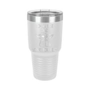 Yo-Da Best Dad Love You I Do - Engraved 30 oz Tumbler Mug Cup Unique Funny Birthday Gift Graduation Gifts for Women Fathers Day Dad Papa Pops best buckin Star Wars Yoda (30 Ring, White)