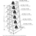 thumbnail image 3 of GMNIU Lane Ladder Book Shelf, 6-Tier Ladder Shelf, Open Design Bookshelf, Display Storage Bookcase, 14.8" x 23.6" x 66.2", Living Room, Home Office, White, 3 of 6