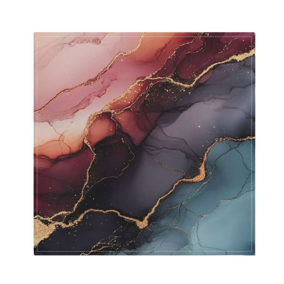 WOBOGO Gilt Pink Pattern Cloth Napkins 1 Piece Soft Elegant Touch Durable Absorbent Quick Drying for Elegant Dining