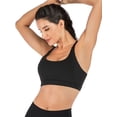thumbnail image 5 of DODOING Women's Sports Bra Cross Back Strappy Removable Pads Yoga Running Workout Bra Sports Bra, 5 of 7