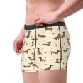 thumbnail image 3 of Wukai Heart Dachshund Print Men’s Underwear Breathable Boxer Briefs,&nbsp;Moisture Wicking & Breathable-Large, 3 of 7