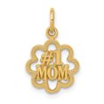 thumbnail image 1 of 14k Yellow Gold Best Mom Necklace Charm Pendant, 1 of 6