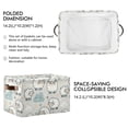 thumbnail image 2 of Cartoon Sheep and Cloud Storage Bins with Handle Fabric Organizer Basket Foldable Box 2 Pack 14.2x10.2x8.3, 2 of 8