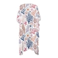 thumbnail image 2 of Xoenoiee Starfish Seashell Coral Print Women's Swimsuit Cover Up 2026 Summer Lightweight Cardigan Short Sleeve Boho Kimono Oversized Open Front Sweater Tops, 2 of 7