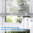 thumbnail image 4 of 8 Pieces Blind Brackets 2 Inch Low Profile Box Mounting Bracket for Headrail (White), 4 of 7