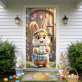 thumbnail image 1 of Easter Door Curtain for Front Door | 35 x 72 Inch Spring Holiday Decoration with Rope & Tape | Colorful Polyester Wall & Table Cover for Party & Home Decor, 1 of 6