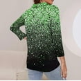 thumbnail image 4 of Qepwscx Womens 3/4 Long Sleeve Shirts Tops for Women V Neck Floral Print Sweatshirt for Women Casual Blouses Going Out Tops Graphic Basic Tees Top Loose Fits Business Tshirts for Women S-XXXL, 4 of 7