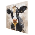 thumbnail image 3 of Canvas Wall Art Picture Animal Cow Art Oil Painting Canvas Painting for Living Room Bedroom Office Hotel Bathroom and Dining Room 16x16in White, 3 of 9