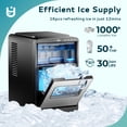 thumbnail image 4 of EUHOMY 30lbs Crescent Ice Maker, 1500 Cubes/Day, Ice Machine with Auto Cleaning, Dual-Side Tech, Timer, Black, 4 of 11