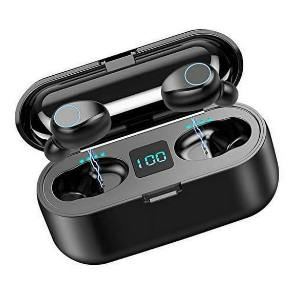 Wireless V5.0 Bluetooth Earbuds Works for Samsung Galaxy S21 5G/Plus/Ultra IPX7 Touch Waterproof/Sweatproof with Mic, 2000mAh PowerBank Charging case (Black)