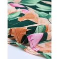 thumbnail image 5 of DARING DIVA Floral Leaves Print Short Sleeve Beach Top S Green Leaf, 5 of 6