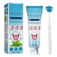 thumbnail image 2 of Tongue Cleaner Gel With Tongue Brush Tongue Cleaning Gel Set Easy To Use Tongue Scraper & Cleaning Gel Kit Tongue Cleaning Kit For Fresh Breath,Blue Cleaning Teeth, 2 of 7