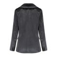 thumbnail image 3 of WTOBBY Women's Casual Solid Color Long Sleeve Suit Jacket, Fashion Blazer Style for Office or Daily Wear, Versatile Outerwear,Black L, 3 of 3