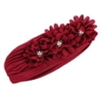 thumbnail image 2 of Turban Flower Cap Elegant  Elastic Soft Beanie Headwrap Hair Loss Cover for Lady, 2 of 2