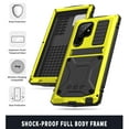 thumbnail image 3 of Dteck Case for Samsung Galaxy S23 Ultra,Metal Case with Tempered Screen Protector Military Rugged Heavy Duty Silicone Shockproof Full Body Tough Cover for Galaxy S23 Ultra,Yellow, 3 of 8