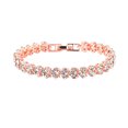 thumbnail image 1 of Pulseras romanas de moda con diamantes de imitación, joyería de cristal, regalos (oro rosa), 1 of 7