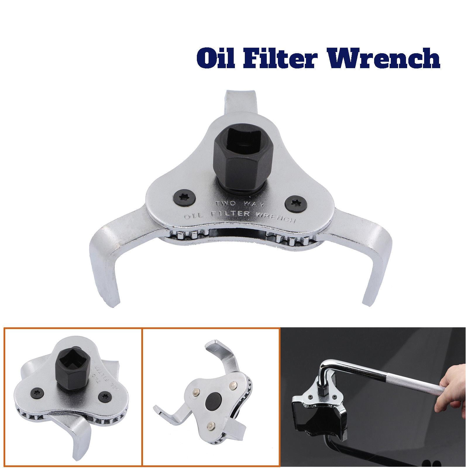 HERCHR Oil Filter Wrench, Universal Auto Tool Two Way Oil Filter Wrench