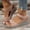 Beige, variant on Women's Non-slip Wedge Sandals Breathable Velcro Soft Sole Casual Summer Footwear Beige 36