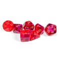 thumbnail image 3 of Gemini Polyhedral Dice Set | Set of 7 Dice in a Variety of Sizes Designed for Roleplaying Games | Premium Quality Dice for Tabletop RPGs | Translucent Red, Violet and Gold Color | Made by Chessex, 3 of 5