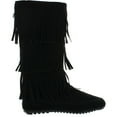 thumbnail image 2 of Nature Breeze Womens Cherokee-03 Fringe Mocassin Faux Suede Boots, 2 of 4