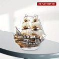 thumbnail image 6 of Rotating acrylic ornament featuring a detailed clay-like pirate galleon with fantasy elements, showcasing intricate craftsmanship and ultra-high resolution, 6 of 8