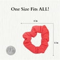 thumbnail image 5 of Motique Accessories Set of 2 Solid Hair Scrunchies for Adult Women and Girls (Coral) Pony Scrunchy, 5 of 6